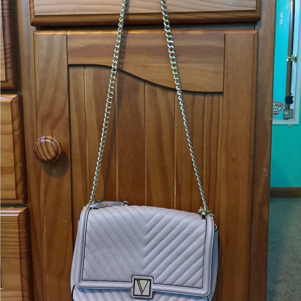 Elegant Quilted Shoulder Bag - Light Purple
